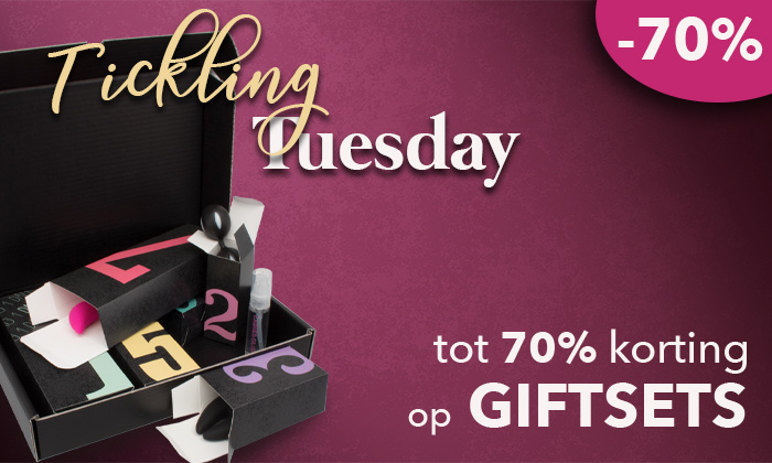Pre Black Friday deal Nachtkastje.nl: Tickling Tuesday. 70% korting op Giftsets.